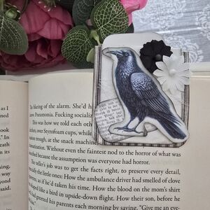 Decorative Crow Hidden Paperclip Bookmark